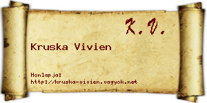 Kruska Vivien névjegykártya